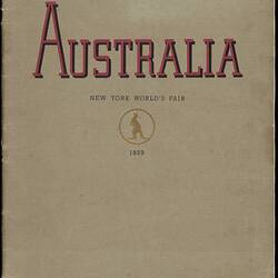 Book - 'Australia', New York World's Fair, Australian National Travel Association, 1938