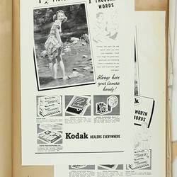 Scrapbook - Kodak Australasia Pty Ltd, Advertising Clippings, 'Sample Press Advertisements', Abbotsford, Victoria, 1954-1958