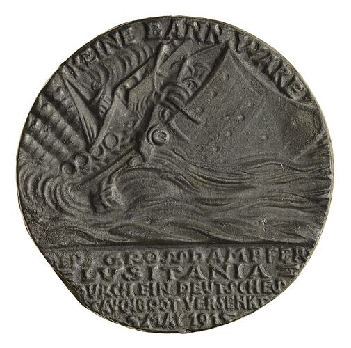 Medal Replica - Sinking of RMS Lusitania, Great Britain, 1915