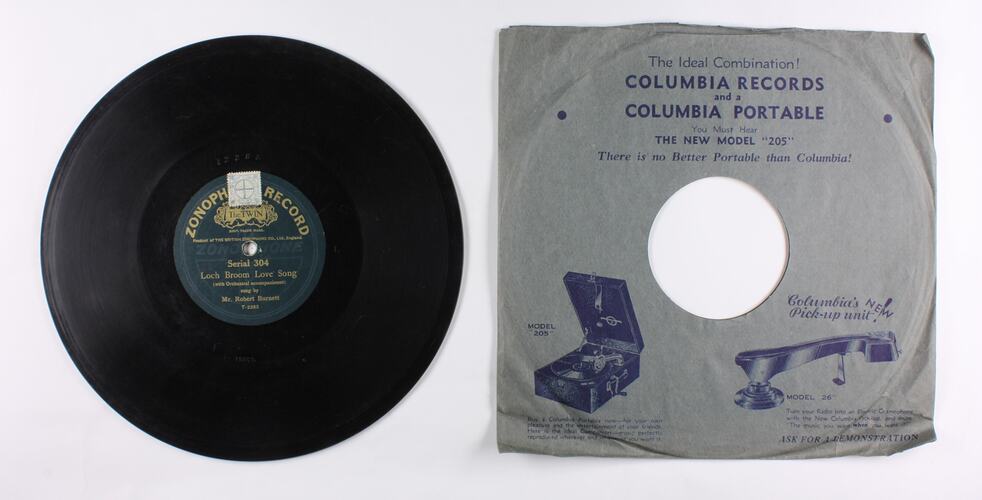 Disc Recording - Zonophone, Double-Sided, "Loch Broom Love Song" & "March Of The Cameron Men", Burnett, circa 1927