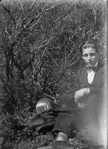 Man Seated Under Branches, circa 1910s