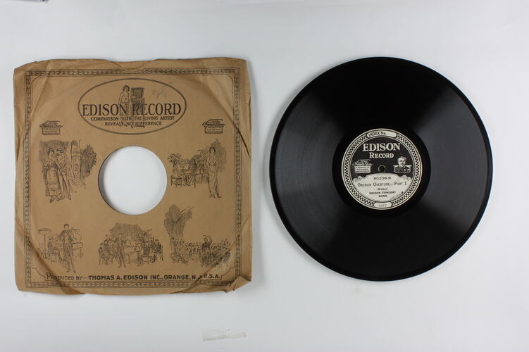 Disc Recording - Edison, Double-Sided, 'Oberon Overture - Part 1' & 'Oberon Overture - Part 2', circa 1918