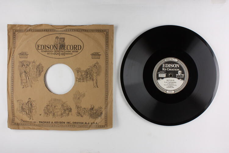 Disc Recording - Edison, Double-Sided, 'La Capinera' & 'Dormi Pure',1919-1929