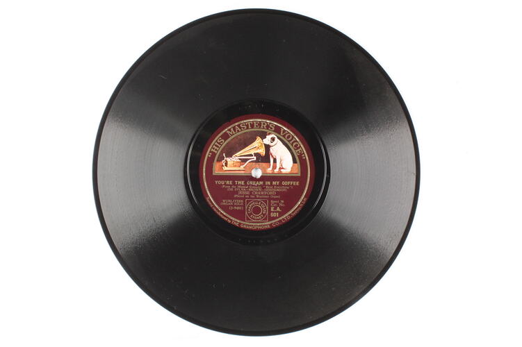 Disc Recording - His Master's Voice, Double Sided, 'My Sin' & 'You'rer The Cream In My Coffee', De Sylva-Brown-Henderson1929