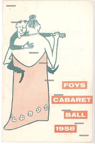 Menu - Foys Cabaret Ball, Melbourne, 1958