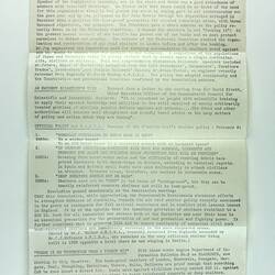 Single piece of typed paper