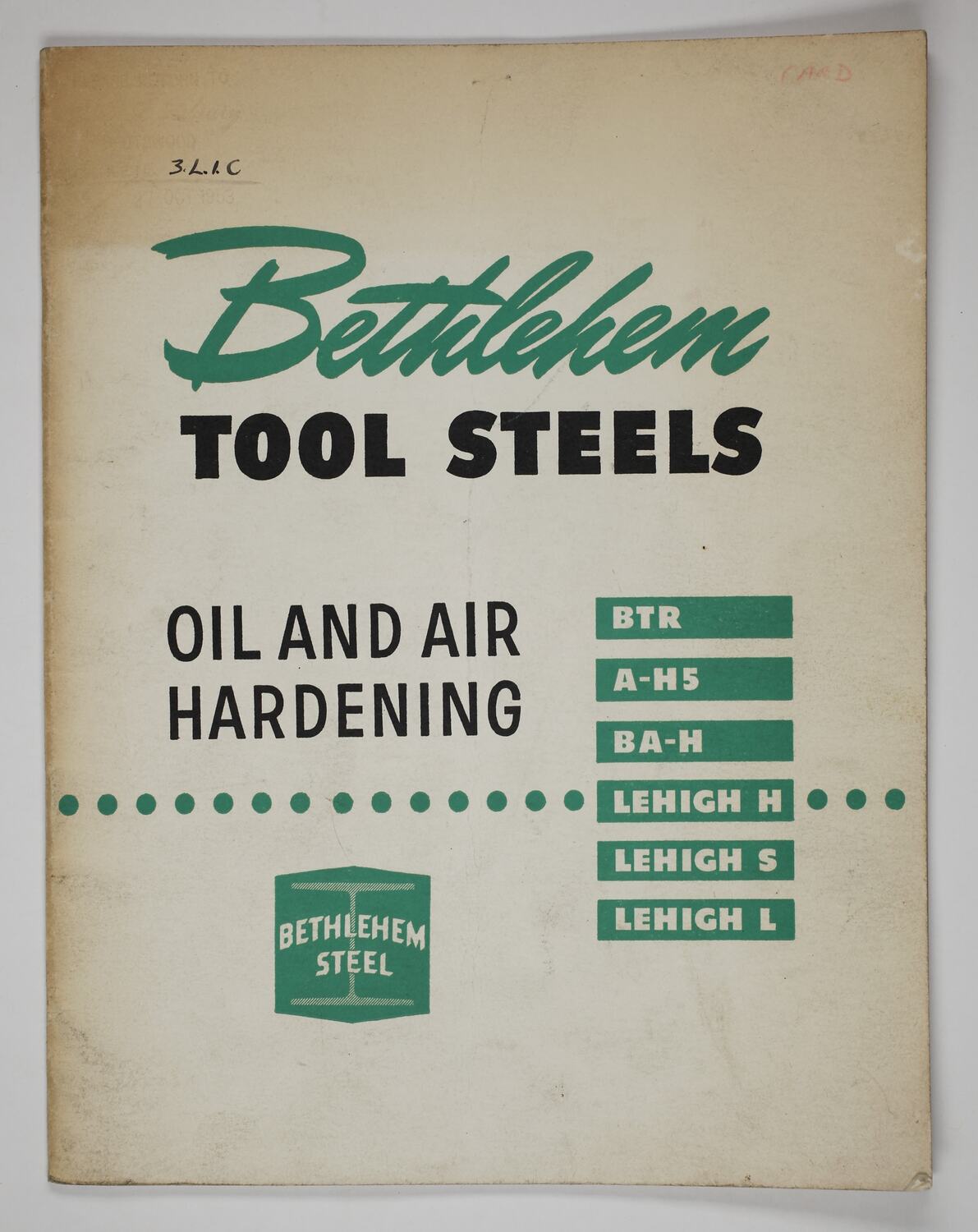 Product Catalogue Bethlehem Steel Company, Tool Steels, circa 1955