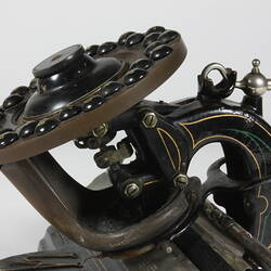 Detail of the mechanism of an old typewriter.