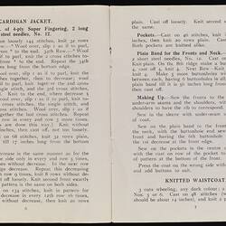 Booklet - Red Cross Society, Goods Needed for War Effort, Australian Branch, World War I, circa 1914, Pages 6-7