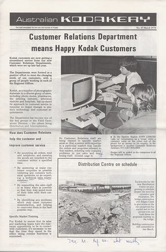 Newsletter - 'Australian Kodakery', No.87, Kodak Australasia Pty Ltd, Mar 1978