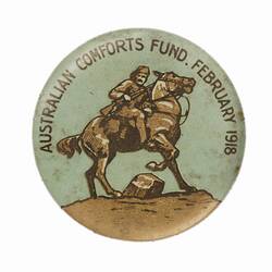 Badge - Australian Comforts Fund, World War I, Feb 1918, Obverse