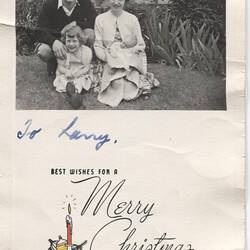 Christmas Card - Williamson Family, Dec 1957