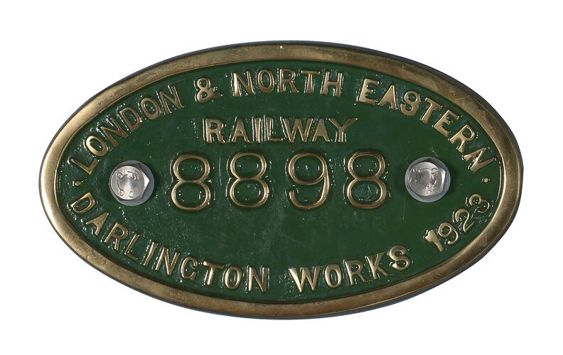 Locomotive Builders Plate - LNER, 1923