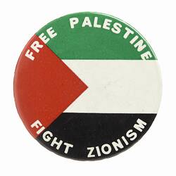 Badge - Free Palestine Fight Zionism, 1948-1987