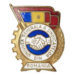 Badge - Uniunea Generala A Sindicatelor, Romania, pre 1990