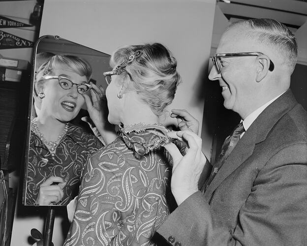 Andrew Gaddes Optometrists, Advertising Models, Melbourne, Victoria, Oct 1958