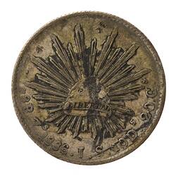 Coin - 8 Reales, Mexico, 1886, Recovered 1914 - Reverse