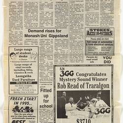 Newspaper Cutting - 'To Australia They Came', The Star, 24 Jan, Australia, 1995