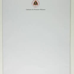 Letter - East Timor Prime Minister Xanana Gusmao to Lin Jong, Western Bulldogs Football Club, 2012