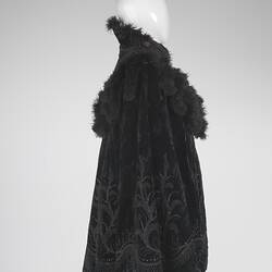 Cape - Black Velvet, Beaded & Feathered, circa 1895-1905