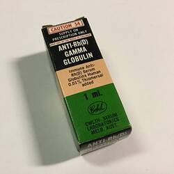 Serum Vial - Anti-Rh D Gamma Globulin, circa 1960