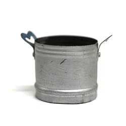 Toy silver pot.