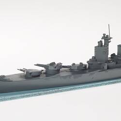 Grey ship model.