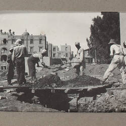 Photograph - Workmen Digging Hole, World War I, 1915-1917