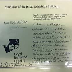 HT 48939, Folder - Memories of the Royal Exhibition Building, 31 Jul 2005 (ROYAL EXHIBITION BUILDING)