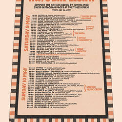 Isol-Aid Online Music Festival, Edition 8, Designed by Sebastian White, 9-10 May 2020