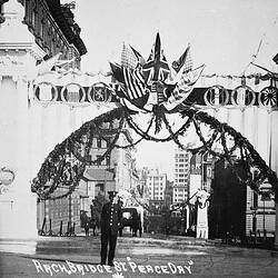 Negative - Peace Day Decorations, Sydney, circa 1918