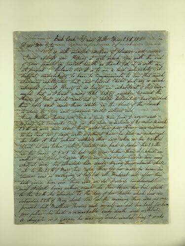 HT 57198, Letter - John Stevens, Daisy Hill, Victoria To Henry Giles Snr, England, 28 May 1855 (MIGRATION), Document, Registered