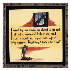 Lantern Slide - 'My Goodness, Psychology! That's What I Need', circa 1940s