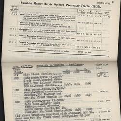 Open booklet, white pages with black printing.