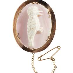Cameo - Pink Shell, Gold Set, Joseph Lawrence, Melbourne, Victoria, circa 1900