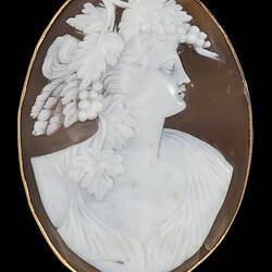Brooch - Johnson & Simonsen, Cameo, Gold Set, Melbourne, Victoria, circa 1895