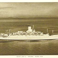 Postcard - Orient Line SS "Orcades" 28,000 Tons