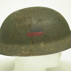 Steel helmet, front view