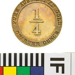 Electrotype Coin Replica - 1/4 Ounce, Kangaroo Office, Melbourne, Victoria, Australia, 1853