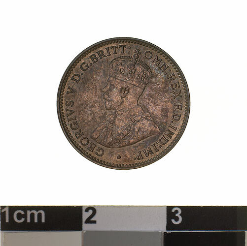 Specimen Coin - Threepence, Australia, 1920, photographed by Museums Victoria