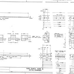 Mechanical Drawing - CSIRAC Computer, 'Tape Punch Mk II Detail Drawings', C23323, 1952-1955