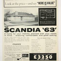Brochure - 'The Scandia '63' Display Home, circa 1963