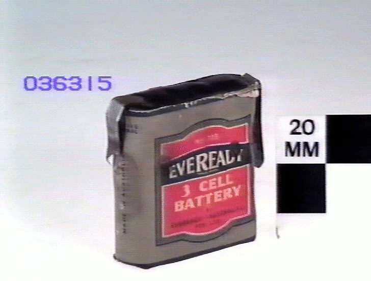 Battery Eveready Type 703 3 Cell Dry Battery, Eveready (Australia) Pty Ltd, circa 1950s