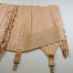 Detail of pink girdle.