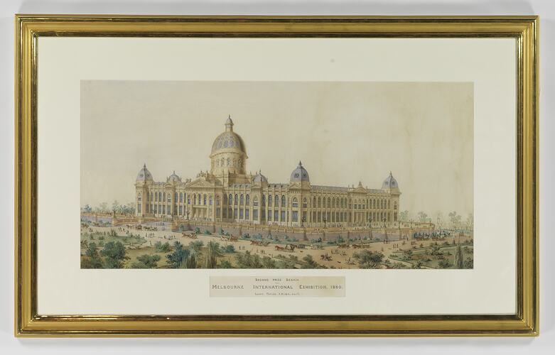 Watercolour - Second Prize Design, Melbourne International Exhibition 1880