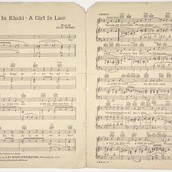 Sheet Music - Allan & Co. Pty Ltd, 'A Boy in Khaki - A Girl in Lace', 1942