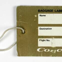 Baggage Tag - Concorde Endurance Flying Program, 1975