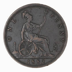 Coin - Penny, Queen Victoria, Great Britain, 1882 (Reverse)
