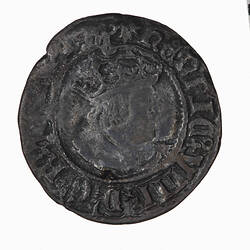 Coin - 1/2 Groat, Henry VIII, England, Great Britain, 1526 - 1532 (Obverse)