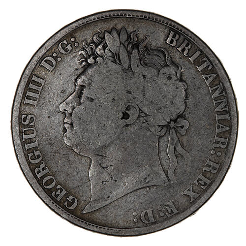 Coin - Crown,  George IV, Great Britain, 1821 (Obverse)